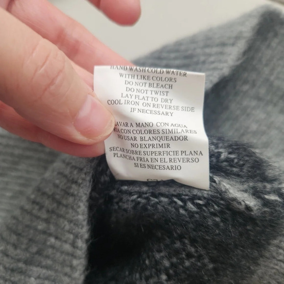 TWINE AND STRING Zebra Print Fuzzy Sweater GREY AND BLACK Oversized Medium - Picture 8 of 12